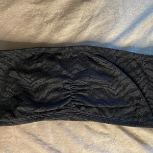 Black Tiger Print Bandeau